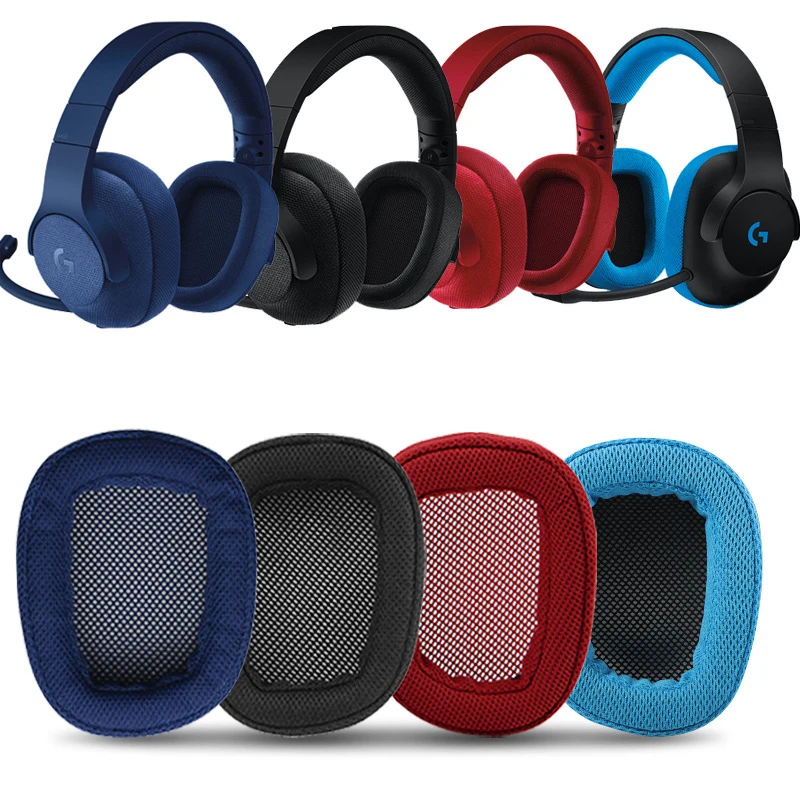 

Сменные подушки из Протеиновой кожи с эффектом памяти, детали для ремонта обложки для Logitech G433 G233 G-pro G533 G231 G331