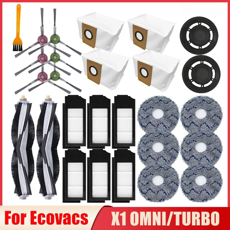 LUDA для Ecovacs Deebot X1 OMNI/TURBO пылесос основная боковая щетка ткань швабры Hepa фильтр