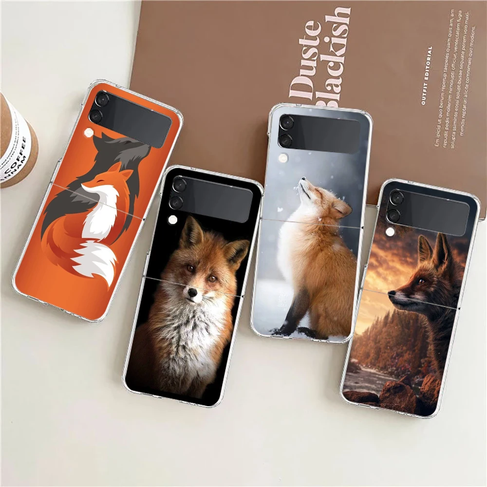 

Прозрачный чехол-книжка The Fox для Samsung Galaxy Z 4, противоударный жесткий чехол из поликарбоната для Galaxy Z flip 3