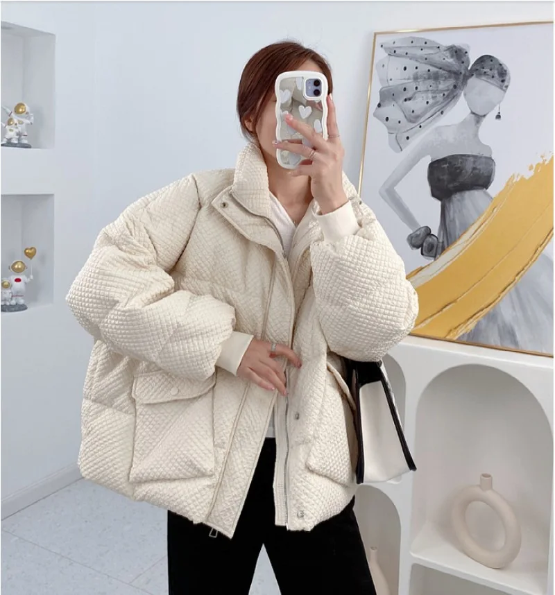 Bread Coat Cotton-Padded Coat for Women 2022 New Winter Korean Style Fashion Small Loose Lapel Design Blouse Fashion