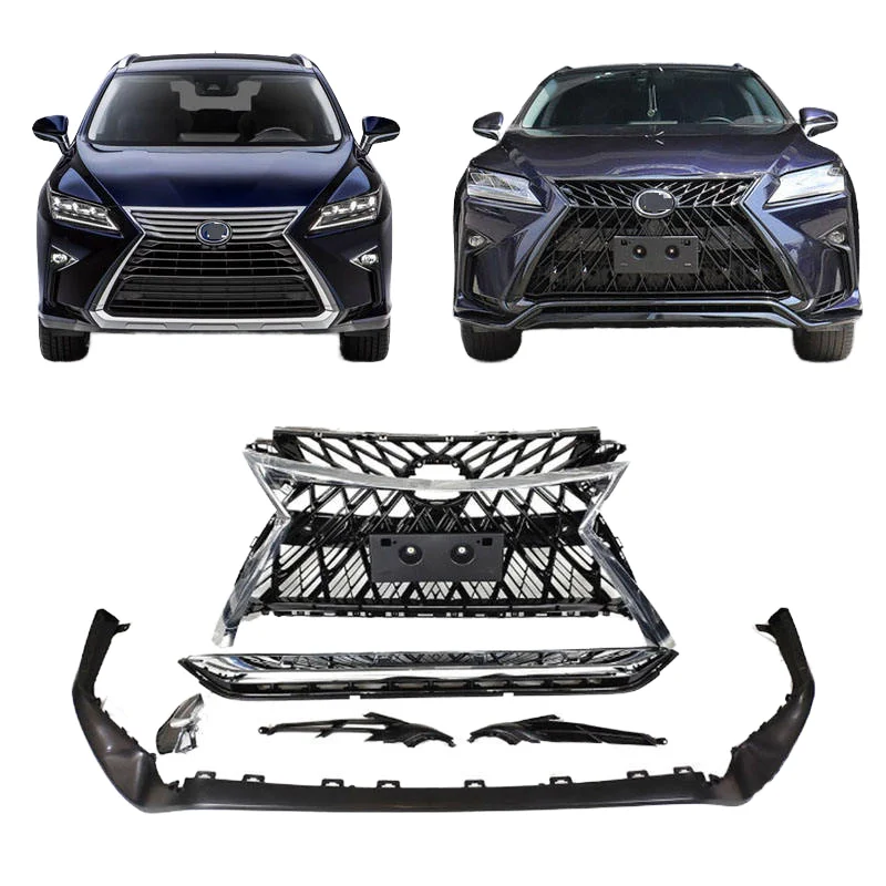 Глянцевая черная передняя решетка Saivis спортивная сетчатая для Lexus RX200T/450h 2016-2019