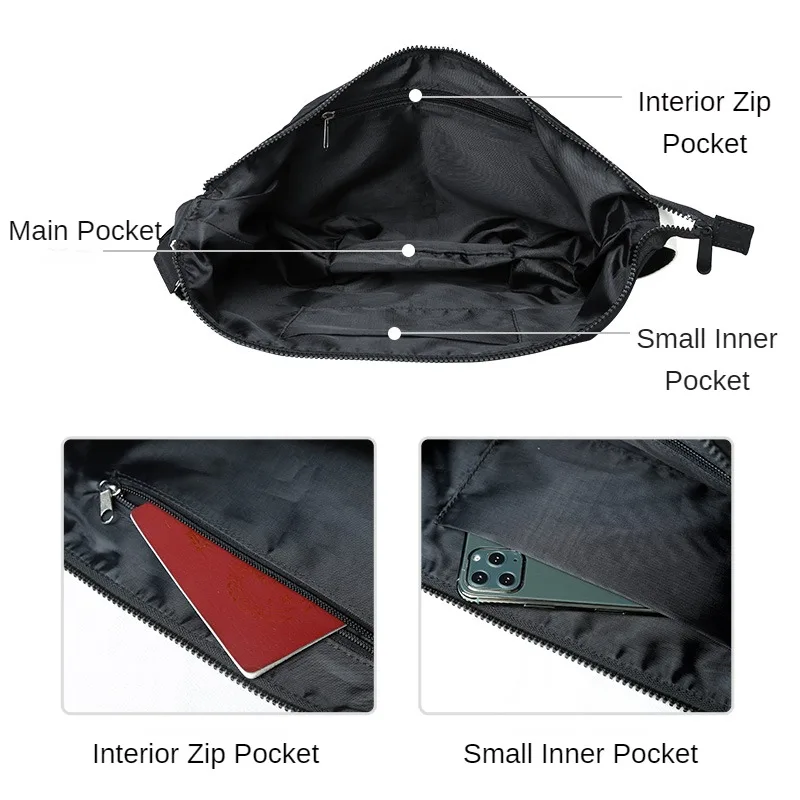 2023 Men's Sling Bag Casual Lightweights Zip Oxford Durable Travel Phone Chest Bag Waterproof Soft Multifunction For Youth