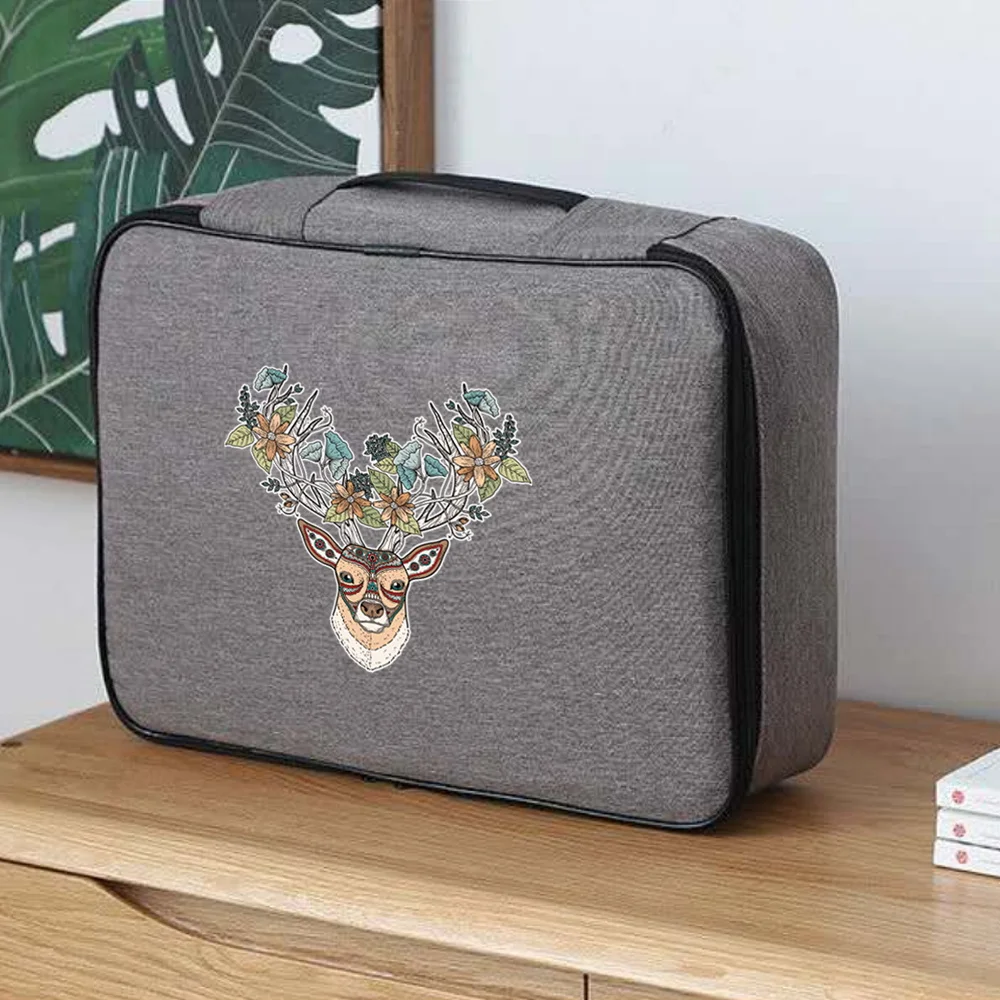 Document Storage Bag Files Organizer Folder Ticket Credit Card Certificates Handbag Home Office Travel Organizer Color Pattern