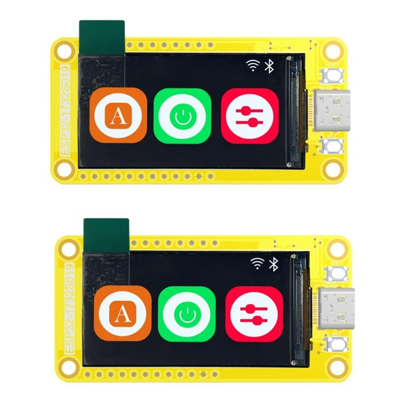 

2 шт., детская плата для разработки LVGL с дисплеем 1,9 дюйма, Wi-Fi и Bluetooth, 170x320, замена экрана смарт-дисплея, модуля TFT