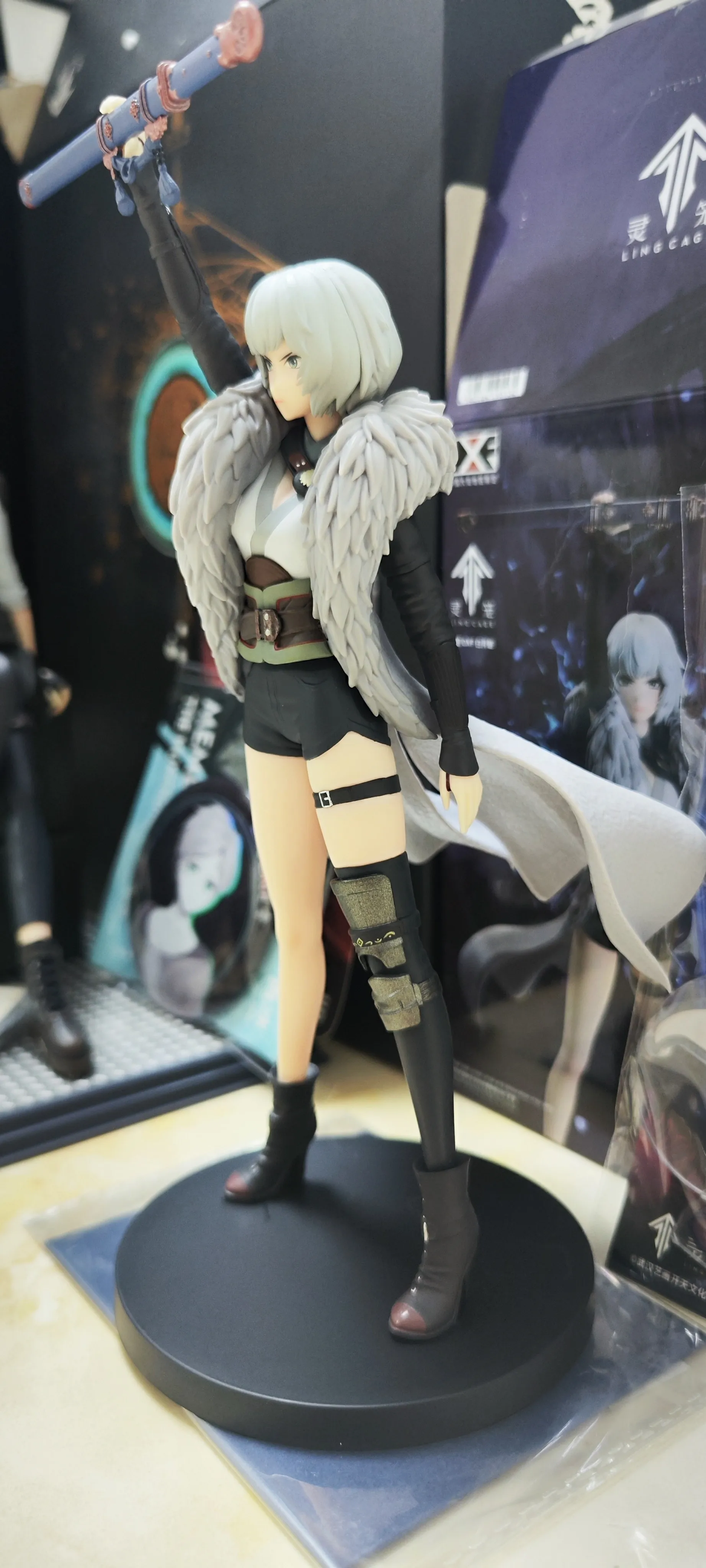 Фото Bandai 21 см Incarnation Bai Yuekui фигурка стоячий меч поднимающая анимационная модель игрушка подарочная коллекция украшение орнамент ПВХ №2