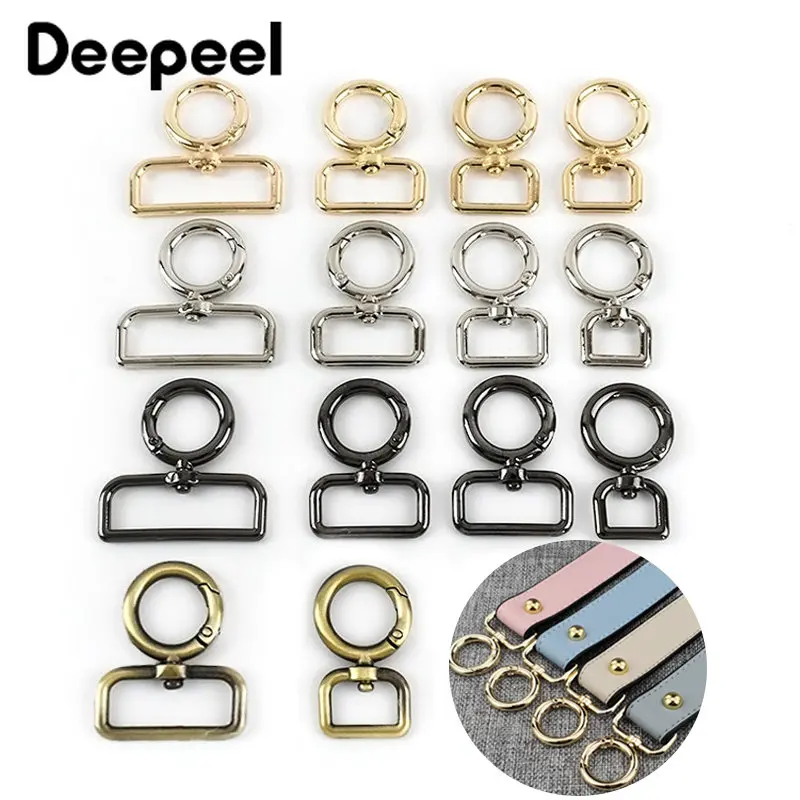 

10Pcs Metal Spring Hooks Buckle O Ring Clip Clasp for Bag Strap Keyring Chain Connect Hook Snap Belt DIY Hardware Accessories