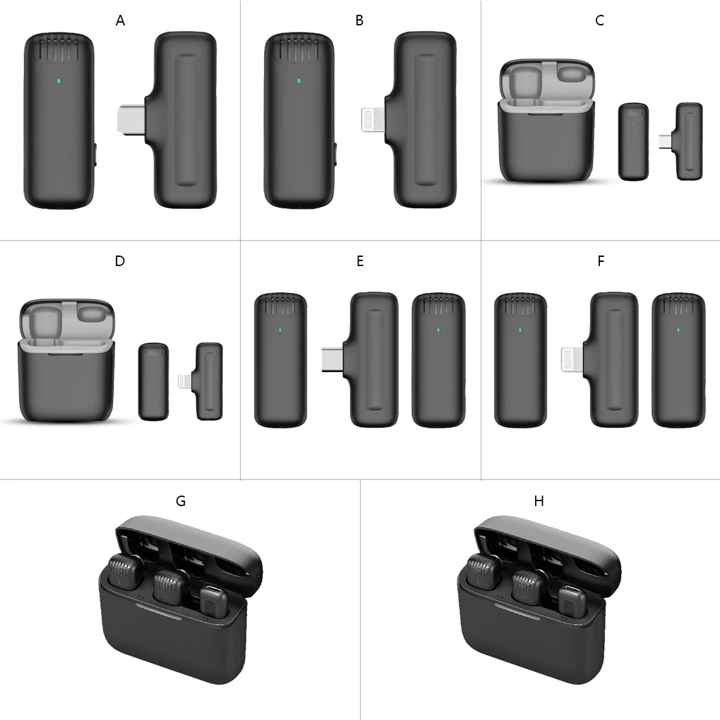 Wireless Microphone 2 4GHz Portable Broadcasting Mic Noise Reduction Interview Audio Receiver J10 Intended for iOS