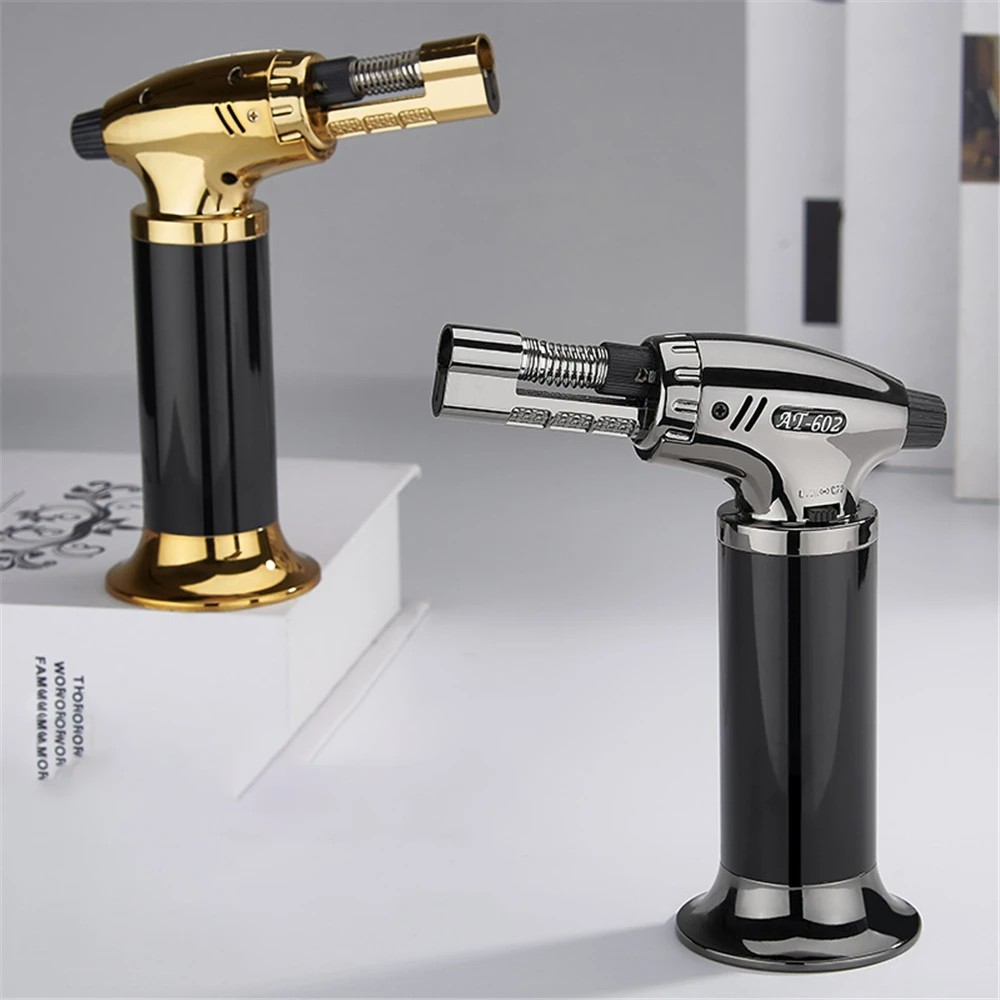 

Ветрозащитные газовые зажигалки, большая огнеупорная Регулируемая металлическая горелка для кемпинга, барбекю, кухни, пистолет-распылител...