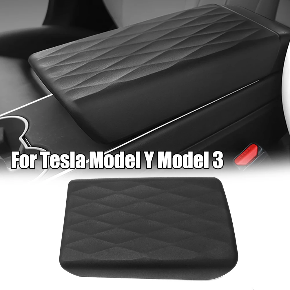 

Center Console Armrest Cover For Tesla Model Y Model 3 TPE Scratchproof Wear-Resistant Armrest Box Modifiaction Decor Cover