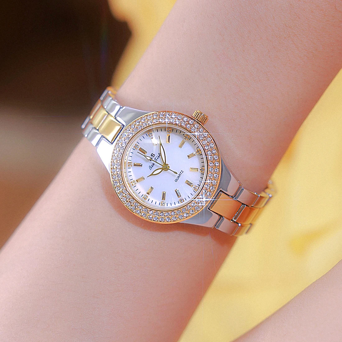 Часы женские кварцевые из нержавеющей стали брендовые Роскошные с маленьким