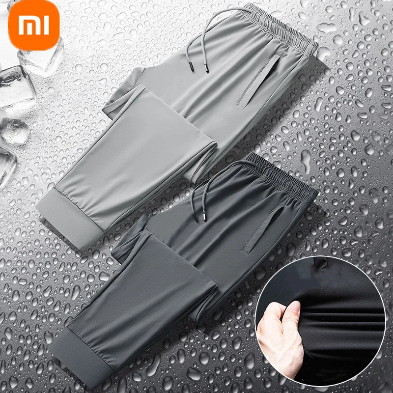 Xiaomi YOUPIN – pantalon d'été en soie glacée à neuf points pour homme  à séchage rapide  respirant