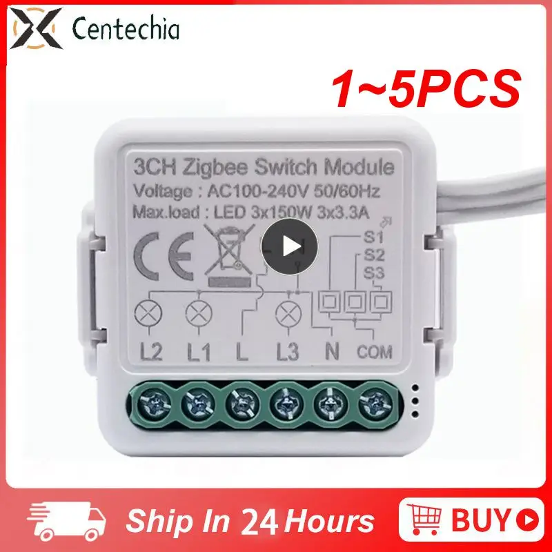 

Модуль переключателя Tuya Smart ZigBee 3,0, 10 А, 1-5 шт.