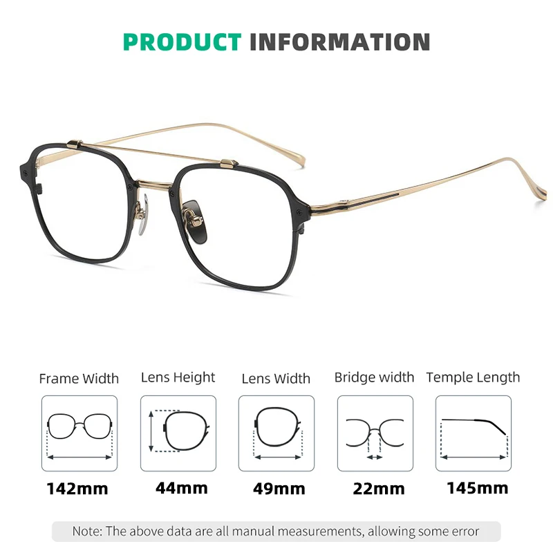 Оправа для очков из чистого титана мужчин и женщин брендовая ретро-оправа