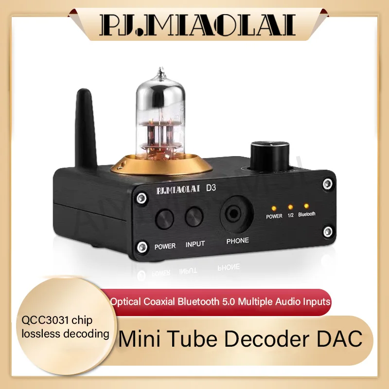 

AIYIMA SMSL Optical Coaxial HIFI 6N3 Vacuum Tube Headphone Amp Lossless Bluetooth 5.0 receiver DAC Decoder Headphone Amplifier