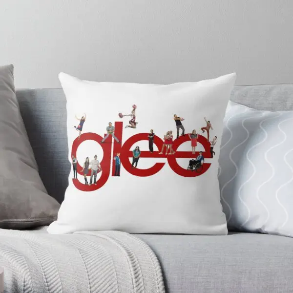 

Glee Logo With The Cast Printing Throw Pillow Cover Case Waist Home Anime Hotel Car Decor Fashion Bedroom Pillows not include