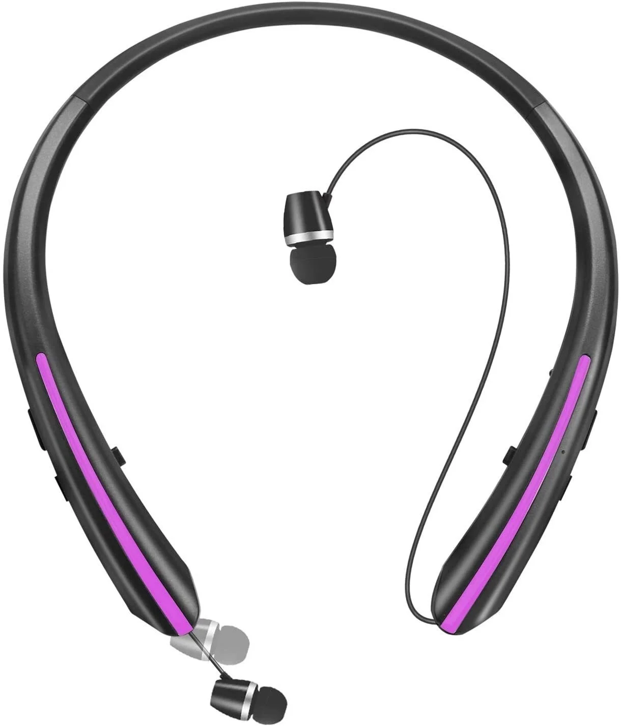 

FOR Bluetooth Retractable Headphones, Upgraded Wireless Earbuds Neckband Headset Sports Sweatproof Earphones (20 Hours