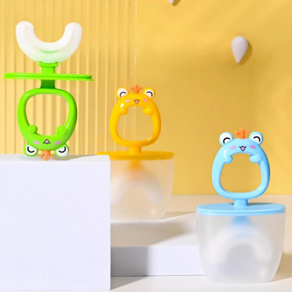 

Children Toothbrush Practical Various Colors Cartoon for Gum Care Kids U-shaped Toothbrush Baby Toothbrush