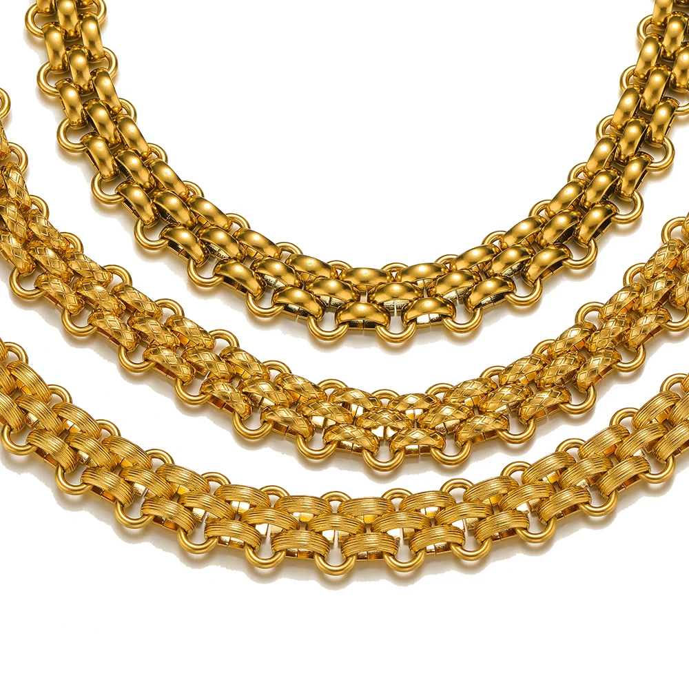 

1 Meter Stainless Steel Chunky Braided Handmade Chains for DIY Jewelry Findings Necklace Bracelet Making Accessories Wholesale
