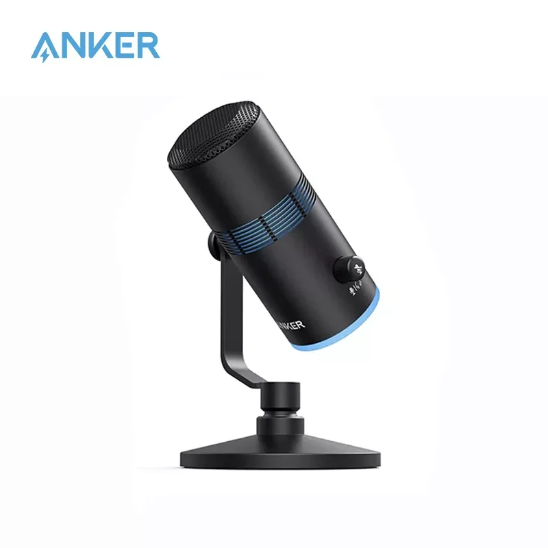 

An-ker PowerCast M300 USB Microphone mic For PC Vocals Quality in Streaming Twitch Gaming YouTube tiktok Output Gain Control&amp