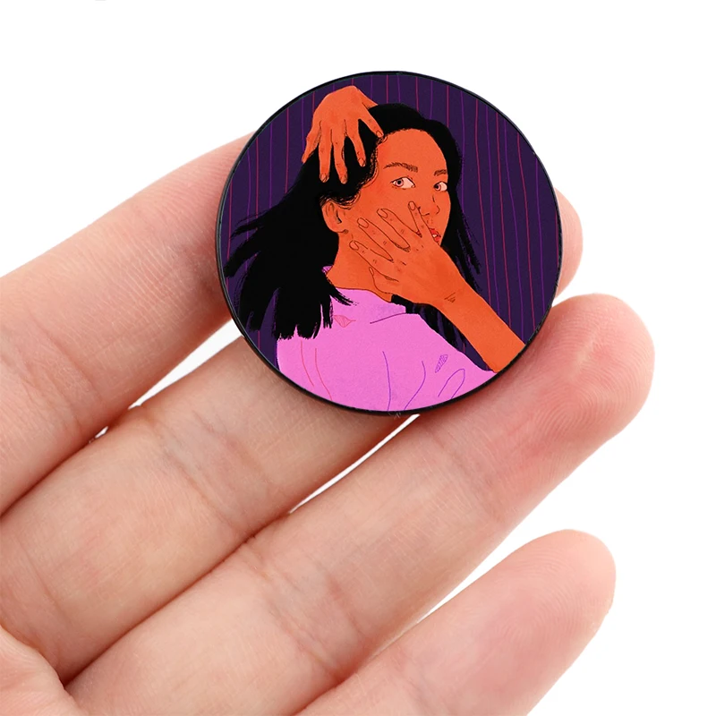 

MITSKI Printed Pin Custom cute Brooches Shirt Lapel teacher tote Bag backpacks Badge Cartoon gift brooches pins for women