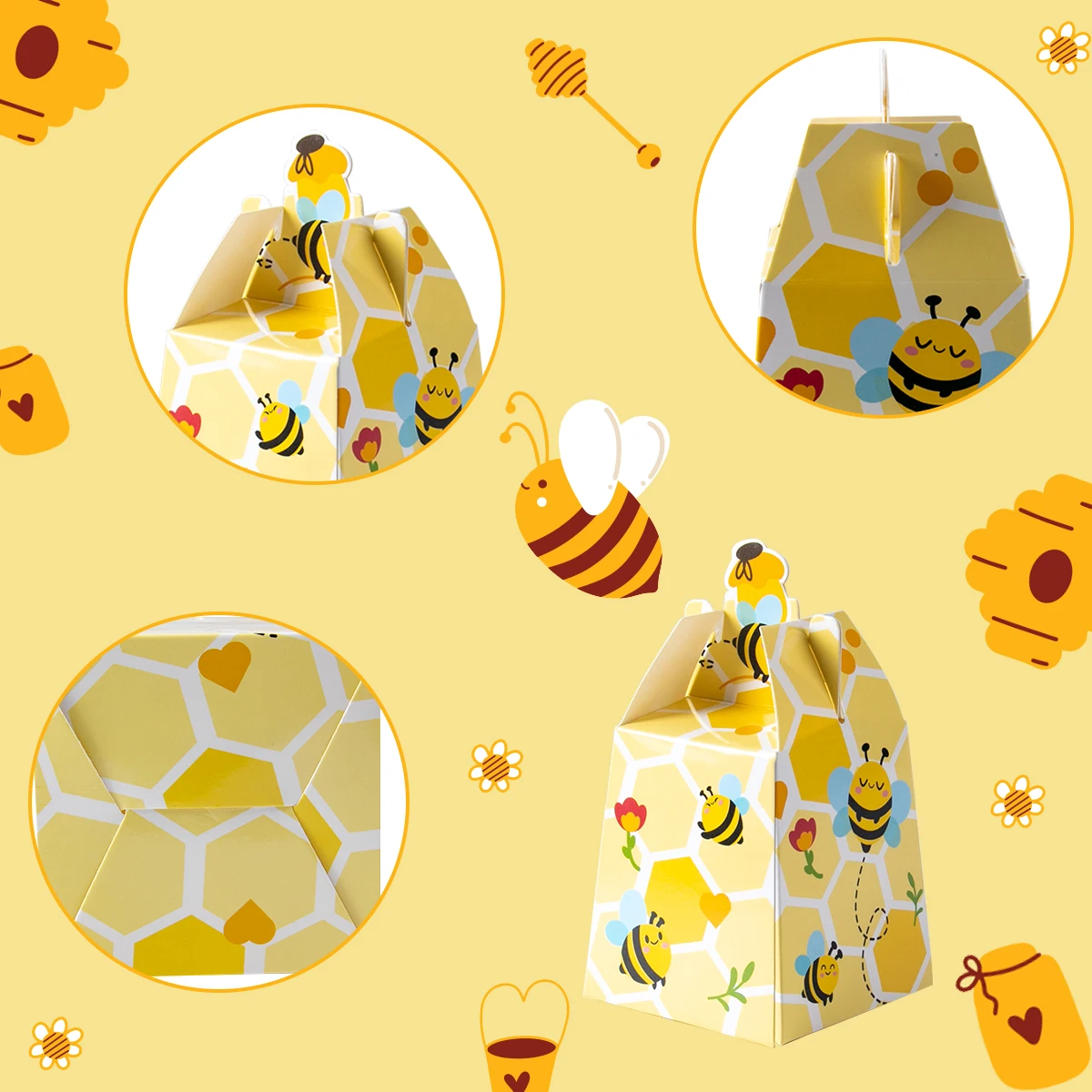 Коробка для сладостей в виде пчелы 10/20 шт