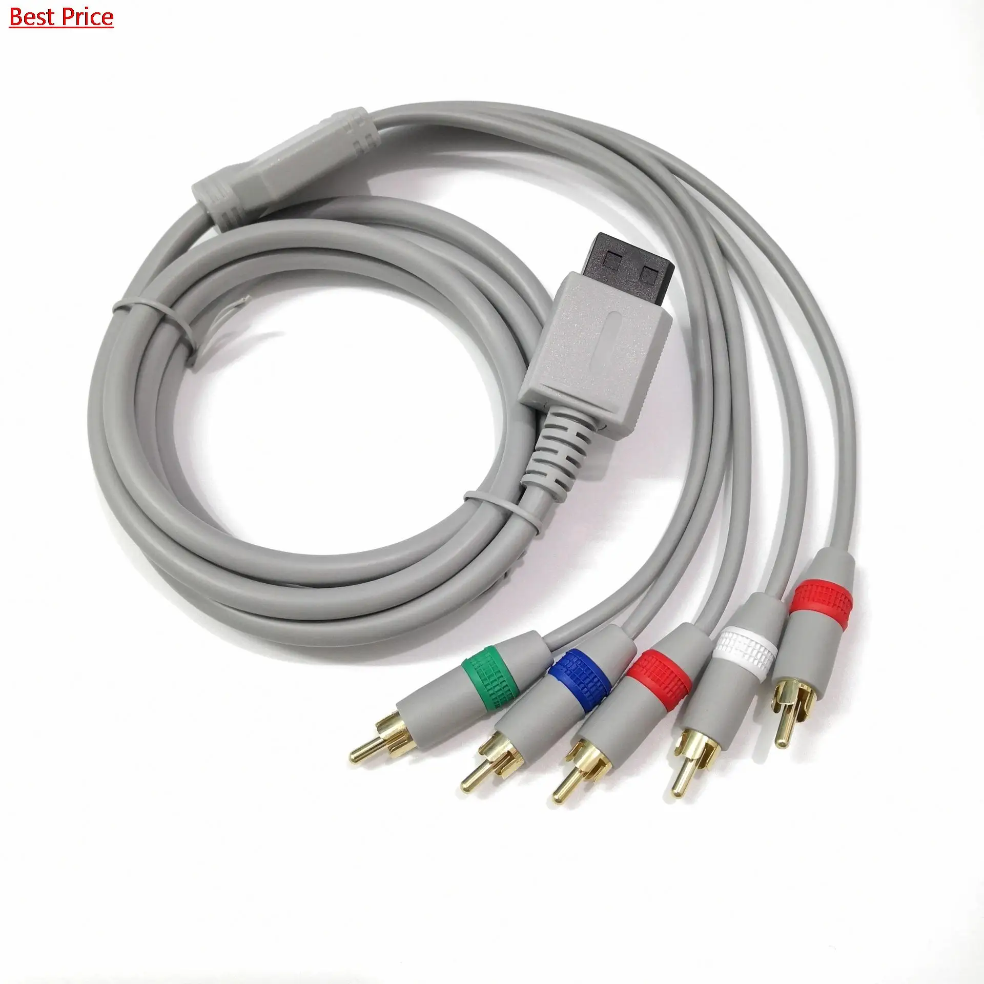 

50 шт. 1080P Компонентный кабель HDTV Аудио Видео AV 5RCA кабель для Nintendo Wii Game Cable Support 1080i / 720p HDTV System