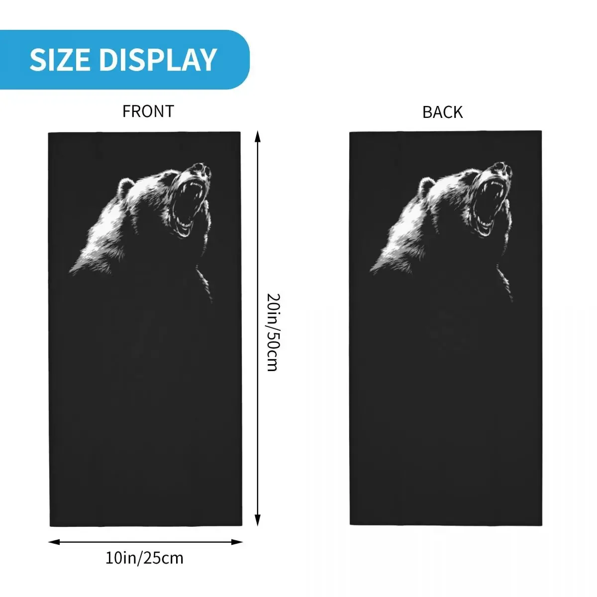 Гетры на шею с медведем злого цвета для мужчин и женщин УФ-защита лица фотошарф