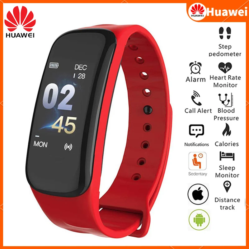 

Huawei C1 Plus Smart Bracelet Watch Fitness running blood pressure Heart Rate Monitor sleep tracker Wristband For Android IOS
