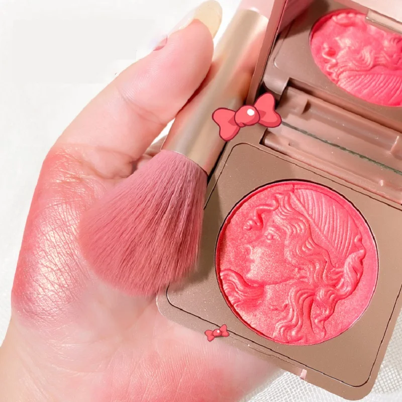 

Sdotter Monochrome blush Pallete Peach Face Mineral Pigment Cheek Blusher Powder Makeup Professional Contour Shadow Pink Blushe
