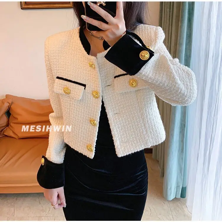 

Fashion Woman Contrast Color Jackets for Women 2023 Spring Autumn Female Long Sleeve Crop Coats Ladies Jacket New Outerwear