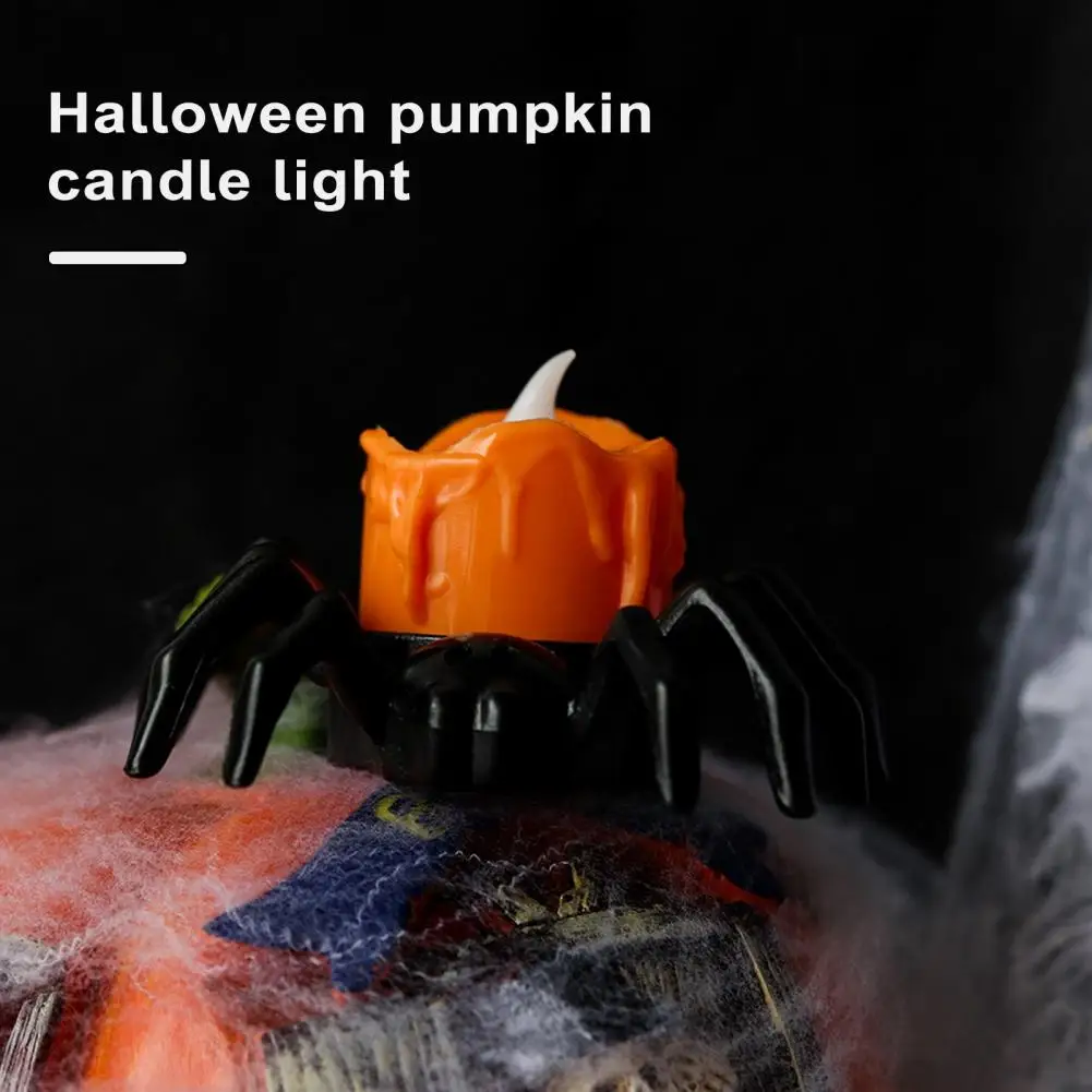 

Halloween Themed Candle Light Spooky Spider Tea Light Safe Flameless Led Candle for Halloween Party Decoration Halloween Candle