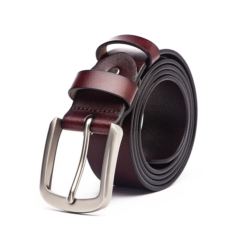 100% Men's Genuine Leather Belt High Quality Casual Jeans Belt Denim Business Belt Denim Belt 3.8 cmWidth Buffalo Leather