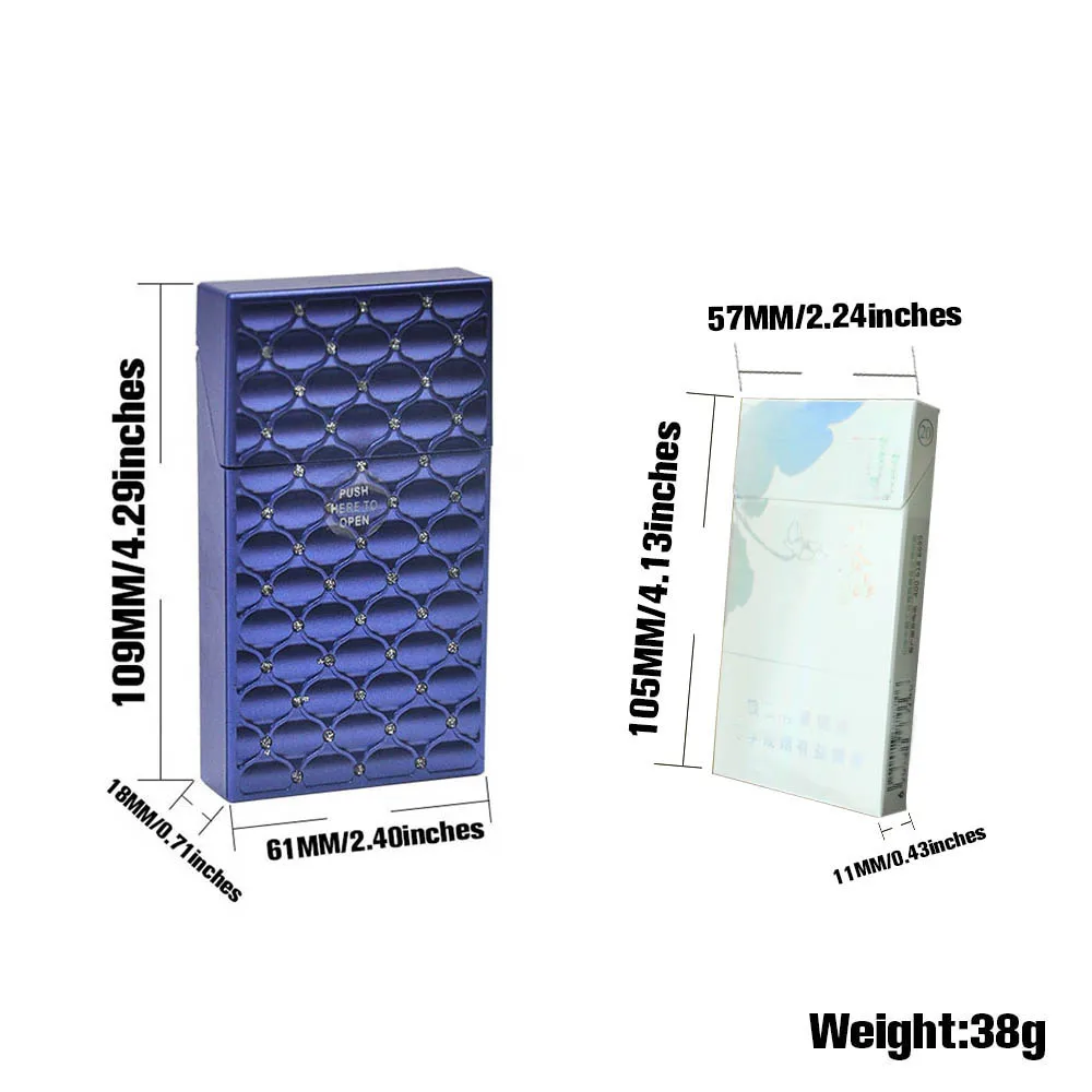 Чехол для сигарет Premium Diamond карманный размер обычный чехол 20