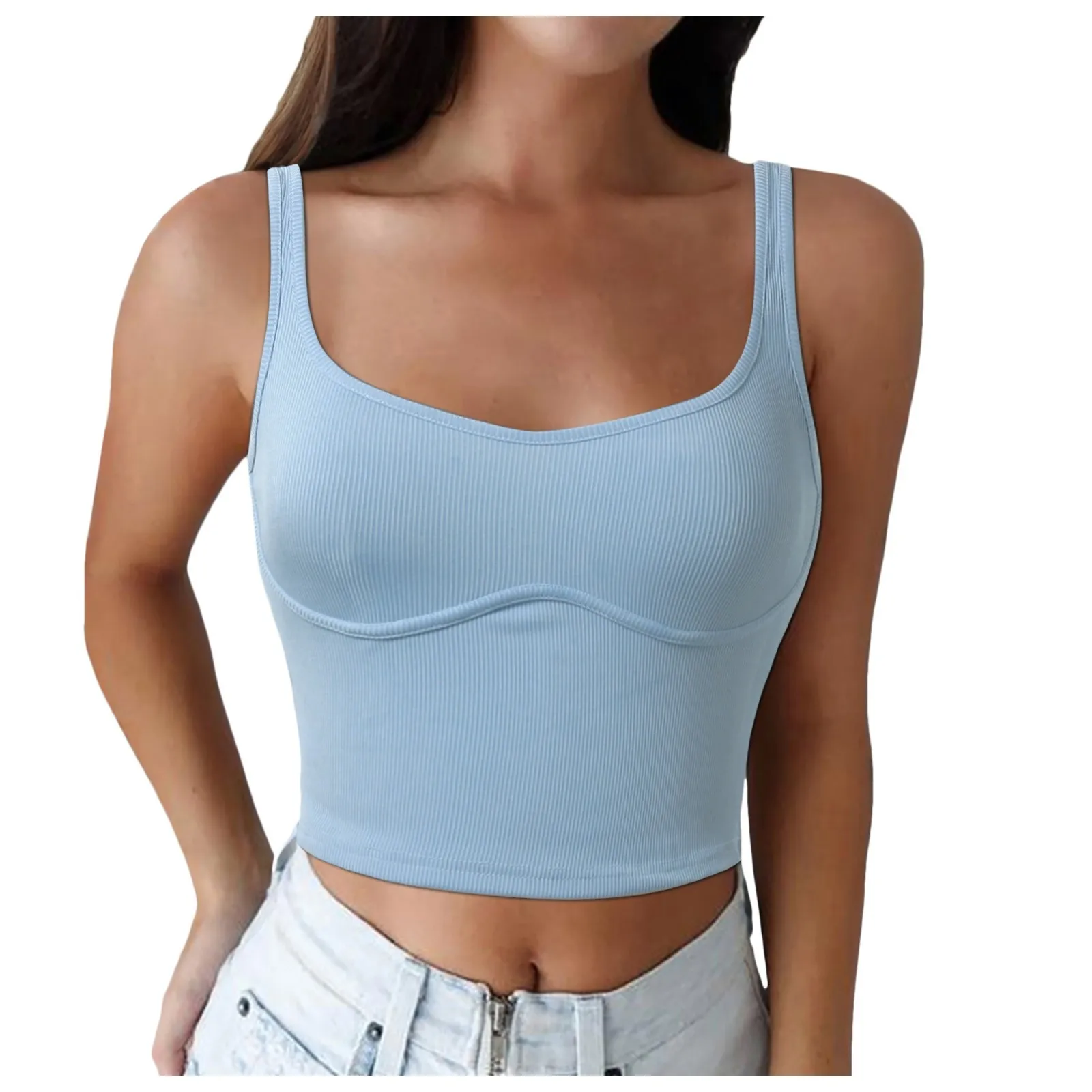 Пикантный жилет костюм для тренировок женщин Укороченный трикотажный бесшовный