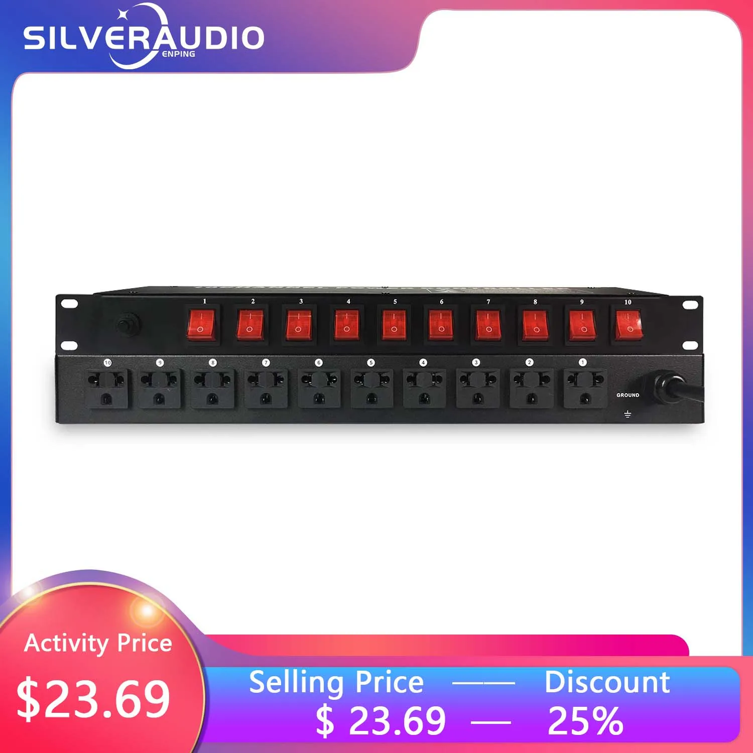 

GAX-1016 Professional 10 Channel High Power Equipment Power Supply Controller Independent Air Switch Power Sequencer