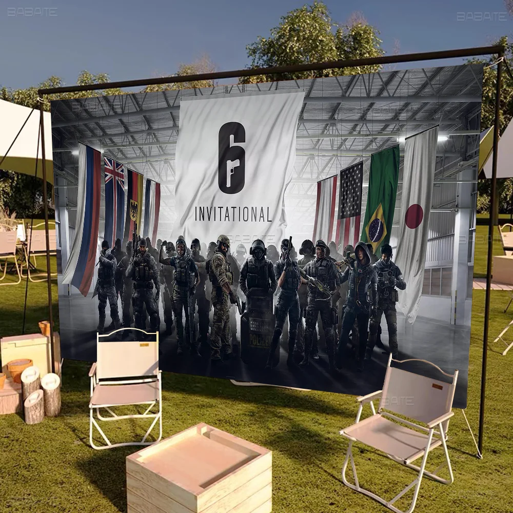 Game R-RainbowS-Sixs Tom C-Clancy Banner INS Style Outdoor Party Decoration Atmosphere Flag