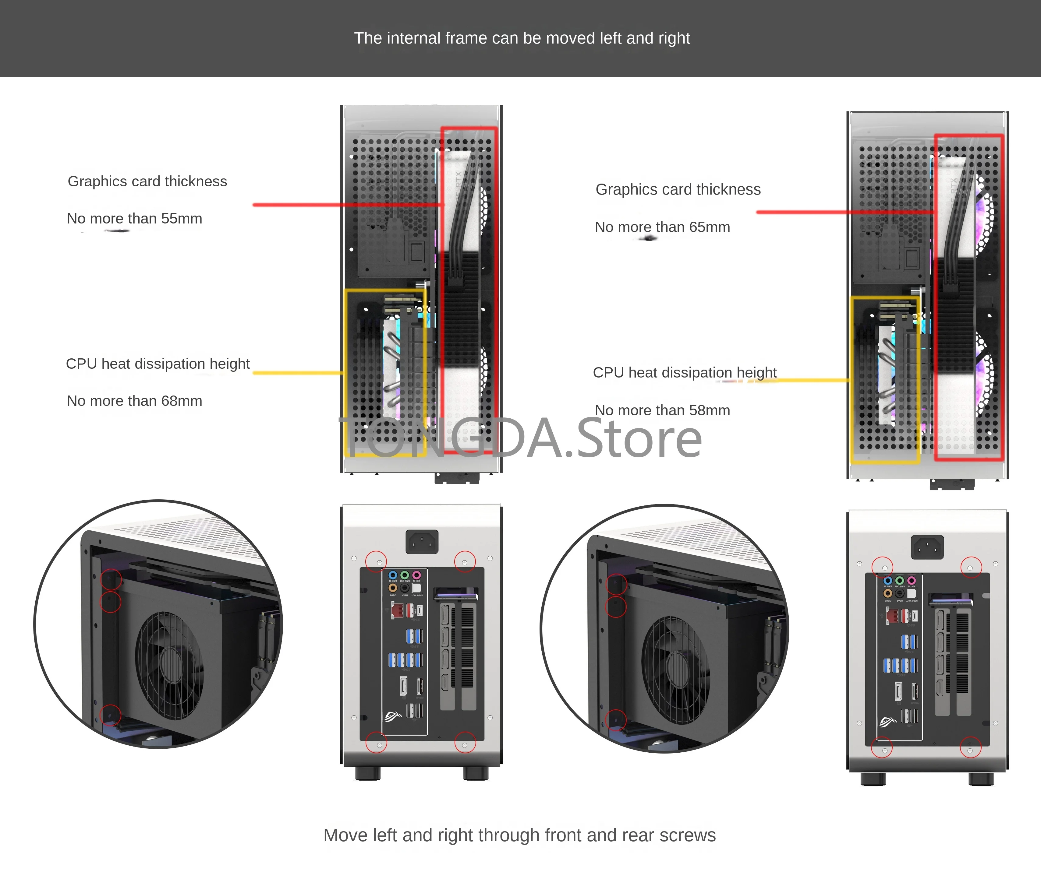 Шасси из алюминиевого сплава G1 Pro прозрачное шасси Itx с водяным охлаждением A4 Sfx240