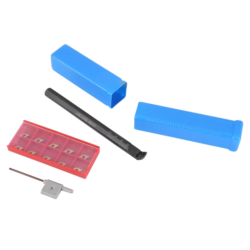 12 шт. Dcmt0702 карбидные вставки + Φ буровая Штанга 150 мм с гаечным ключом для