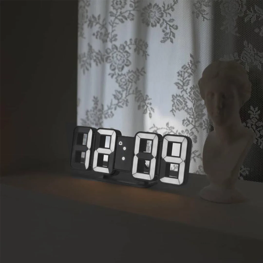3D светодиодный цифровой будильник Трехмерные настенные часы настольный