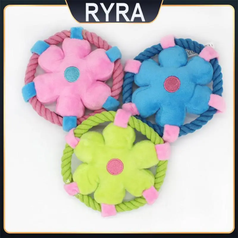 

Wholesale Dog Training Throwing Toys Circular Design Excellent Materials Cotton Rope Pet Supplies Soft 14x14cm