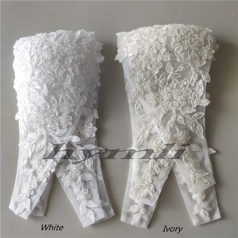 Изысканные съемные кружевные ремни ручной работы из бисера с короткими рукавами для свадебных платьев, свадебные аксессуары в винтажном стиле
