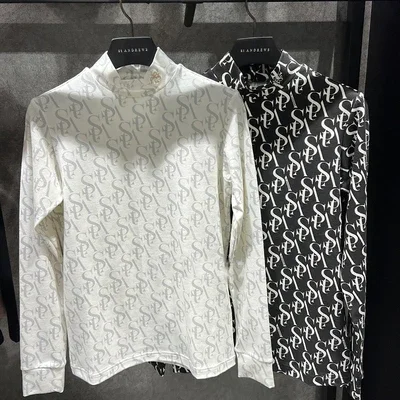 

Осенне-зимняя женская одежда для гольфа Basecoat оригинальный заказ мягкий и удобный Топ с длинным рукавом и высоким воротником