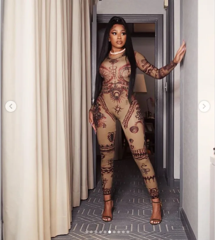 

Женский модный комбинезон Zabrina с длинным рукавом, винтажные облегающие брюки с принтом, праздничная одежда, женский комбинезон