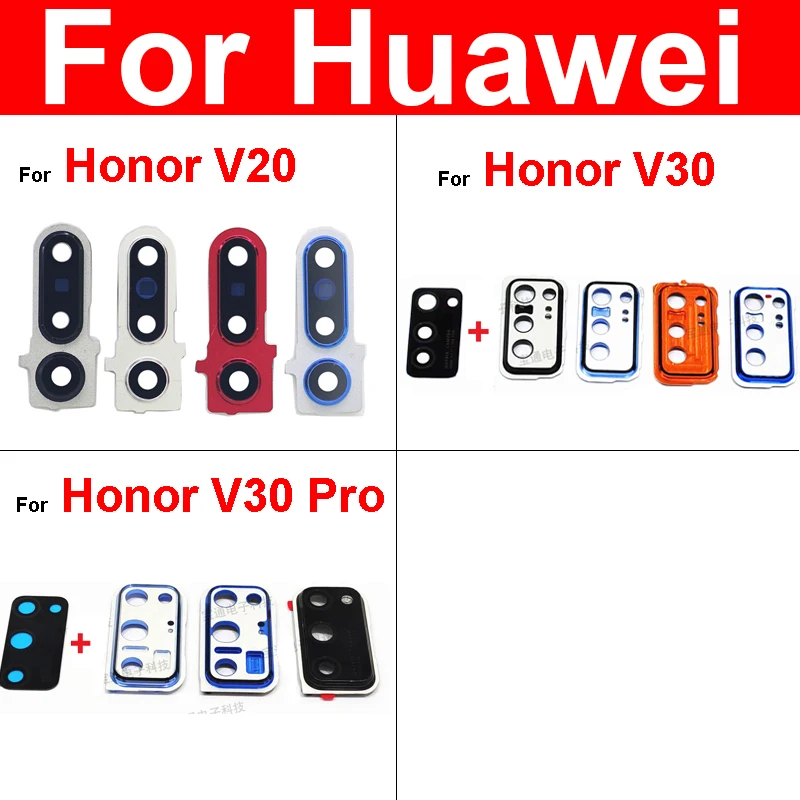 

Rear Camera Glass Lens For Huawei Honor View V20 V30 V30Pro Back Camera Lens Frame Cover Lens Glass Housing Replacement Parts