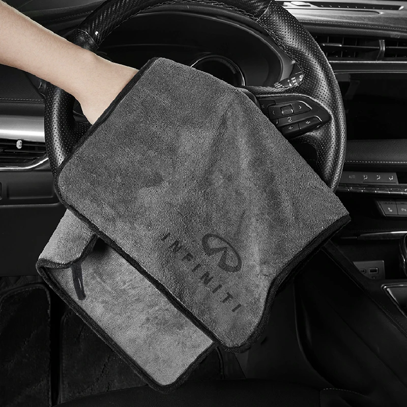 

Car Wash Microfiber Towel Auto Emblem Cleaning Drying Rag Cloth For Infiniti FX35 Q50 Q30 ESQ QX50 QX60 QX70 EX JX35 G35 G37 EX3