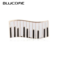 blucome vivid enamel piano keyboard brooches music pianist badge harajuku musical instrument lapel pins banquet gifts for friend