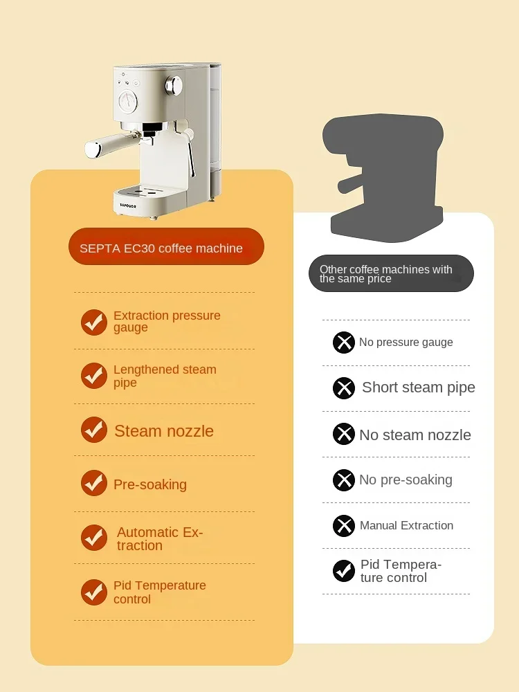 Spoudr EC30 полуавтоматическая итальянская бытовая небольшая машина для взбивания