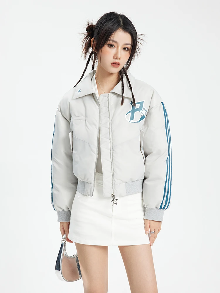 Короткий пуховик Женский дизайн Одежда на хлопковой подкладке Маленькая зимняя