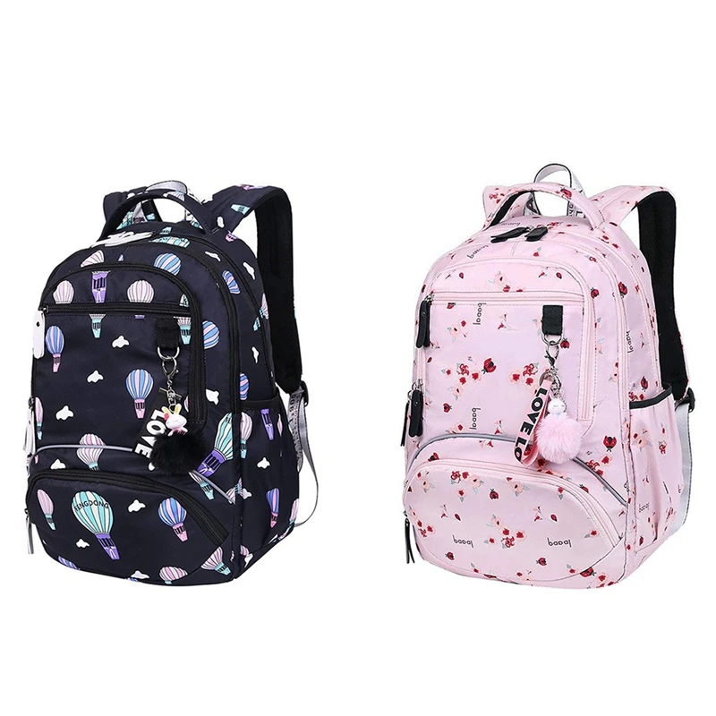 2X Large School Bag Cute Student School Backpack Printed Waterproof Backpack Primary School Book Bags For Teenage Girls Kids Che