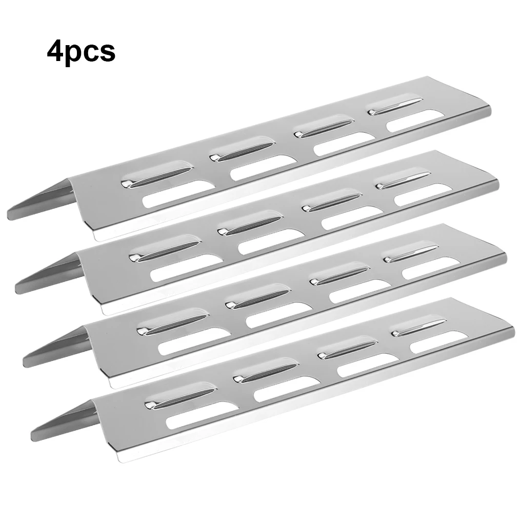 

4X Stainless Steel Gas Grill Oven Heats Plate Replacement BBQ Tube Burner Cover Labor-saving Camping Tool Accessories